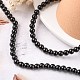 Synthetic Black Stone Beads Strands X-G-G088-6mm-6
