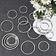 BENECREAT 28Pcs 4 Style Alloy Linking Rings FIND-BC0003-33-6
