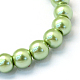 Backen gemalt pearlized Glasperlen runden Perle Stränge HY-Q003-10mm-26-2