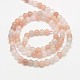 Natural Orange and White Moonstone Beads Strands G-J120-24-4mm-2