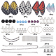 Sunnyclue Kits de fabrication de boucles d'oreilles pendantes en forme d'aile de papillon DIY-SC0019-73-2