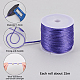 PandaHall 10 Color 1.5mm Rattail Satin Nylon Trim Silk Cord for Friendship Bracelet Braided Necklace NWIR-PH0001-40A-2