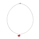 Halsketten mit Herzanhänger aus Glassamen NJEW-MZ00020-02-1