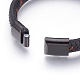 Braided Leather Cord Bracelets BJEW-F349-05B-4
