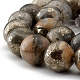 Chapelets de perles de pyrite naturelle  X-G-G839-01-10mm-3