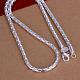 Популярные серебряные латунные ожерелья с цепочкой Coreana для мужчин NJEW-BB12821-3