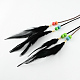 Diademas de cordón de ante trenzado de plumas teñidas para mujer OHAR-R183-01-3
