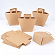 Nbeads rectangle pliable sac cadeau en papier kraft créatif CON-NB0001-86-4