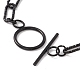 304 bracelet chaîne trombones en acier inoxydable pour femme BJEW-H541-07EB-3