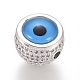 Laiton micro pavé de perles de zircone cubique claires ZIRC-L085-62P-1