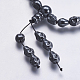 Colliers de perles de mala en hématite synthétique non magnétique NJEW-K096-05-4