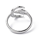 304 fornitura de anillo de puño abierto de acero inoxidable RJEW-C046-05P-3