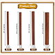 OLYCRFAT 14 Pcs 4 Size Walnut Dowel Rods 6 Inch Length Dowel Rods Wood Sticks Unfinished Round Sticks Wooden Carving Blocks Waxed Wooden Sticks for Building Model Material DIY Craft - Coconut Brown WOOD-OC0002-82-2