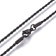 Collares de cadena de cuerda de 304 acero inoxidable NJEW-P250-01B-2