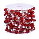 Glas facettierte runde Perlenketten aus ABS-Kunststoff CHS-N003-09B-1