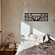 鉄の壁の芸術の装飾  フロントポーチ用  リビングルーム  キッチン  マットなスタイル  ブランチ  300x100x1mm HJEW-WH0067-219-5