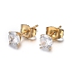 304 acero inoxidable diamante de imitación conjuntos de joyería SJEW-H301-14G-5