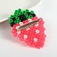 Melty Beads PE DIY Fuse Beads Strawberry Brooch JEWB-BR00031-2