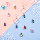 SUNNYCLUE 1 Box 52Pcs Teardrop Crystal Beads 13 Colors Water Drop Shape Pendants Charms Rhinestones AB for Girls Women DIY Necklace Bracelet Earring Hair Ornaments Jewelry Making PALLOY-SC0002-33-5
