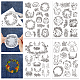 4 Sheets 11.6x8.2 Inch Stick and Stitch Embroidery Patterns DIY-WH0455-070-1