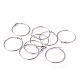 Platinum Color Brass Hoop Earrings X-EC108-3NF-4