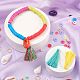 Diy borla encanto heishi perlas conjunto de joyería que hace el kit DIY-FS0002-39-6