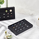 7-Slot Wooded with PU leather Ring Display Stands RDIS-WH0019-01-4