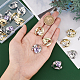 CHGCRAFT 24Pcs 2 Colors Faceted Rhinestone Drop Pendants Square Crystal Charms Faceted Crystal Drop Charms with Gold Silver Setting for Jewellery Necklace Earrings Making 25x21.5x7mm FIND-CA0004-92-3