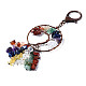 Natural Mixed Gemstone Keychain Clasps G-S274-08-3