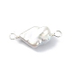 Ciondoli per connettori avvolti in filo di rame perlato keshi perla barocca naturale PALLOY-JF02085-03-2