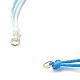 Fabrication de bracelets en cordon de nylon tressé réglable de couleur dégradée AJEW-JB01163-02-3