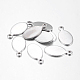 201 Stainless Steel Stamping Blank Tag Pendants STAS-Q109-1
