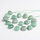 Drop Natural Green Aventurine Beads Strands G-D771-01-2