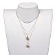2 collares de perlas keshi de perlas barrocas naturales en capas NJEW-JN02650-5