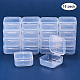 Benecreat 18 confezione di contenitori quadrati di plastica trasparente perline scatola di contenitori con coperchi ribaltabili per pillole CON-BC0004-54-4