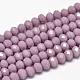 Faceted Rondelle Glass Beads Strands X-GLAA-I033-8mm-20-1