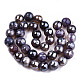 Electroplate Natural Agate Beads Strands G-T131-55-24-2