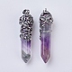 Natural Amethyst Pointed Pendants G-F529-B06-2