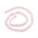 Natürlichen Rosenquarz Perlen Stränge G-E560-P01-2