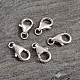 Rhodium Plated 925 Sterling Silver Lobster Claw Clasps STER-K014-H191-12mm-P-2