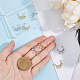 DICOSMETIC 8Pcs 2 Colors Rack Plating Brass Pave Clear Cubic Zirconia Connector Charms KK-DC0003-48-3