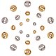 NBEADS 60 Pcs 304 Stainless Steel Bead Spacers Rondelle Spacer Beads for Jewelry Making STAS-NB0004-09-4