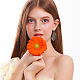 Anattasoul 3 par 3 pendientes colgantes de flor de loto de aleación de estilo para mujer EJEW-AN0004-15-5