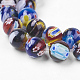 Handmade Millefiori Glass Beads Strands LK-F011-01-6