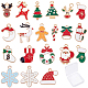 SUNNYCLUE 1 Box 40Pcs 20 Style Christmas Enamel Charms Reindeer Charms Santa Claus Charm Pendants Snowflake Charms for Jewelry Making Christmas Sock Hat Gingerbread Man Charms Bulk DIY Craft FIND-SC0002-65-1