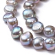 Hebras de perlas de agua dulce cultivadas naturales X-PEAR-R064-24-2
