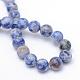 Brins de perles de jaspe tache ronde naturelle tache bleue naturelle G-R345-6mm-14-3