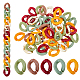 Superfindings 100pcs 5 couleurs anneaux de liaison en acrylique opaque FIND-FH0006-20-1