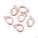 Rose Gold Plated Alloy Letter Pendants X-PALLOY-P097-05-O-2