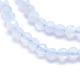 Chapelets de perles en agate avec dentelle bleue naturelle G-E411-12-4mm-3
